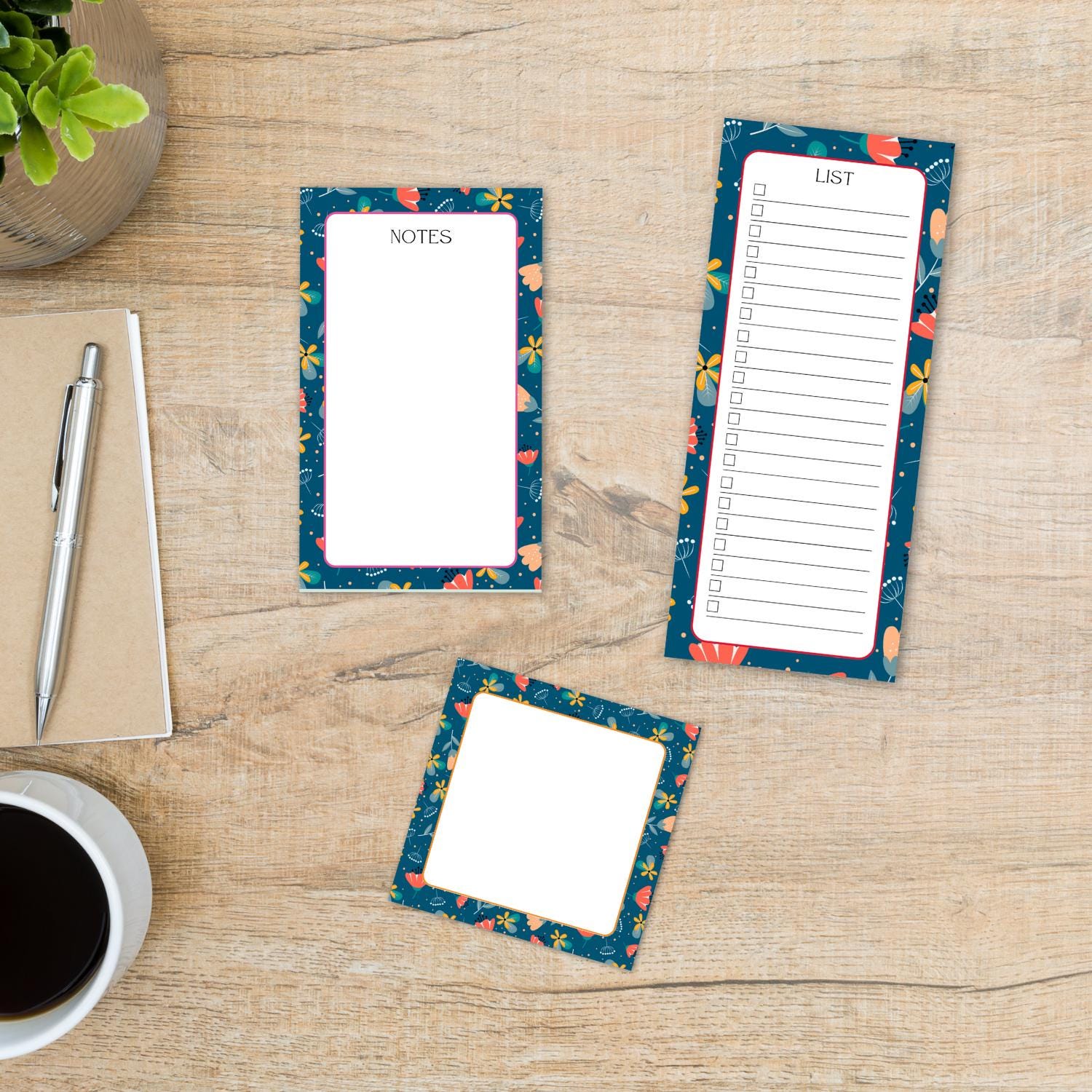 Botanical Notepad Botanical Notepad Set - Printable | Canva Template - Etsy