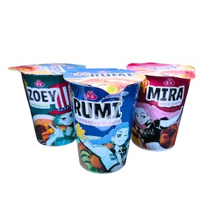 Huntrix Cup Noodles Sleeves Set with Lids (PDF/PNG)