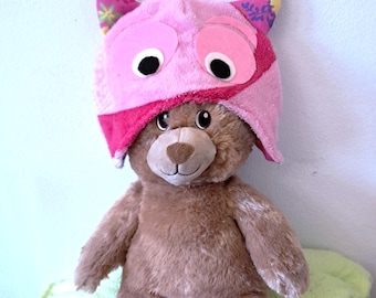 Child Monster Hat, Brushed Fleece Kids Hat, Lined Play Hat, Cozy Monster Beanie, Toddler Monster Hat, Handmade Childrens Hat