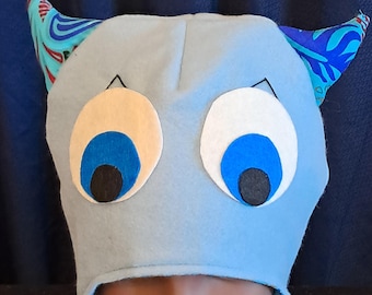 Child Monster Hat, Brushed Fleece Kids Hat, Lined Play Hat, Cozy Monster Beanie, Toddler Monster Hat, Handmade Childrens Hat FREE SHIPPING