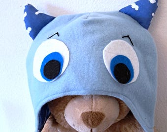 Child Monster Hat, Brushed Fleece Kids Hat, Lined Play Hat, Cozy Monster Beanie, Toddler Monster Hat, Handmade Children's Hat, SIZE MEDIUM