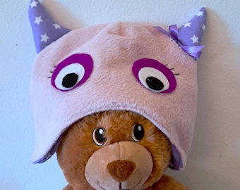 Child Monster Hat, Brushed Fleece Kids Hat, Lined Play Hat, Cozy Monster Beanie, Toddler Monster Hat, Handmade Childrens Hat FREE SHIPPING