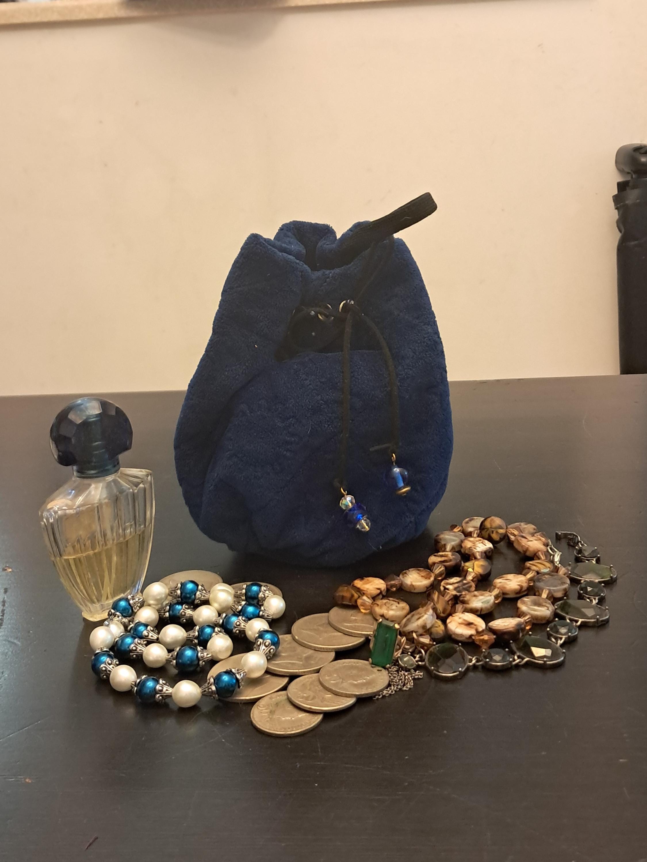 Handmade Renaissance Belt Pouch, Blue Velveteen Medieval Coin Bag ...