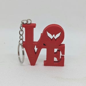 Washington D.C. Capitals Keychain - Capitals Love Park Keychain 2x2 Inches
