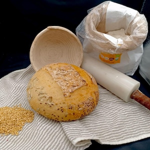 Sac de 11 lb Farine italienne biologique Pâte à pizza à faible teneur en gluten Cuisson au levain Farine de blé Tumminia Semoule Fabrication de pâtes Grain ancien Broyé sur pierre