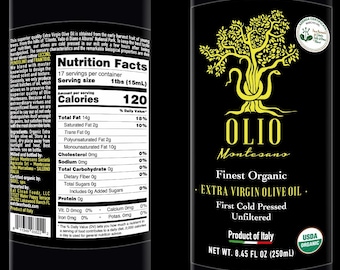 2x Italian Organic Extra Virgin Olive Oil Cold Pressed Premium Gourmet Food Gift Mediterranean Cooking Oil First Press Keto Vegan Unfiltered