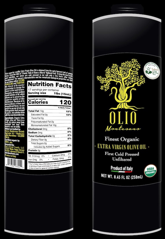 2x Italian Organic Extra Virgin Olive Oil Cold Pressed Premium Gourmet Food Gift Mediterranean Cooking Oil First Press Keto Vegan Unfiltered