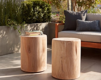 Live Edge Wood | Furniture Tree Stump Natural Handcrafted Table or Stool