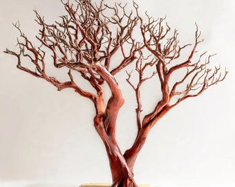 6 Centerpieces | Manzanita Wood Bases | Ready to UseParty Decor  Wedding etc. 10" | Ships Free