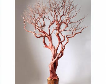 6 Tall Wedding Centerpieces |  Manzanita Wood Bases | Ready to Use 18" | Ships Free