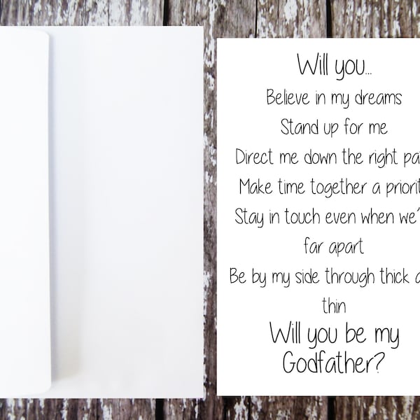 Printable Will you be my Godfather Card, Digital Download Card, Godfather Proposal, Godfather Card, Baptism Card, Christening Card