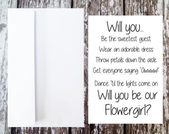 Will you be our Flowergirl Card, Junior Bridesmaid Proposal, Petal Girl Ask, Flowergirl Ask, Flowergirl Proposal, Flowergirl Duties