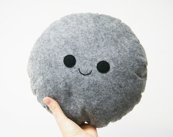 Cojín Happy Moon, Luna de felpa, Cojín espacial, Almohada lunar, Luna de peluche, Eclipse lunar, Almohada Kawaii, Decoración de la habitación para niños, Decoración de la habitación espacial