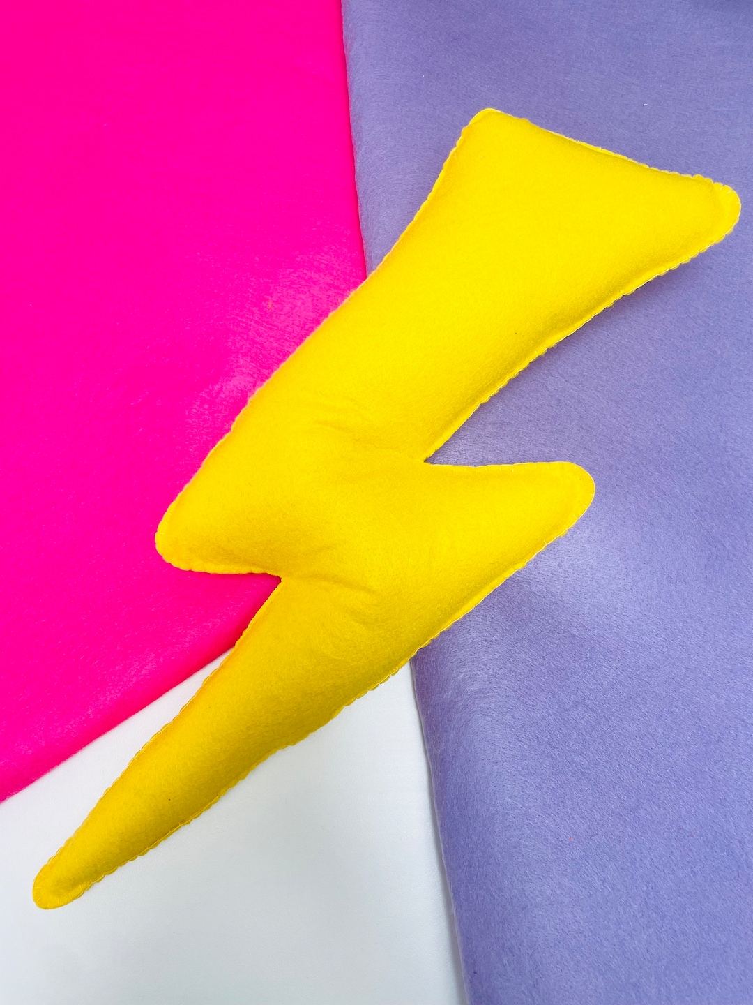 Felt Lightning Bolt Cushion: Colorful Weather Plushie - Etsy