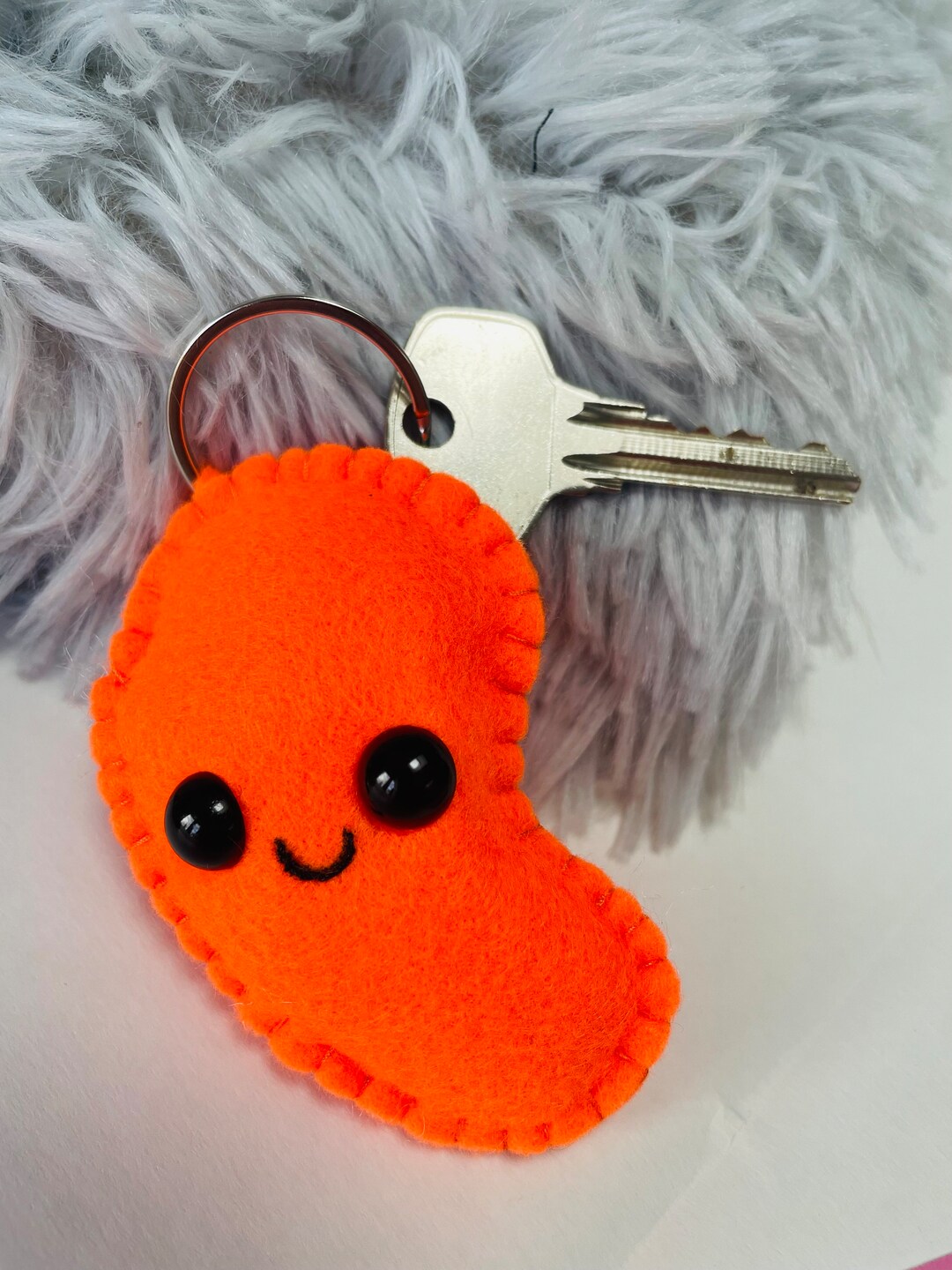Plush Baked Bean Keyring, Baked Bean Gift, Kawaii Gift, Hug in a Box