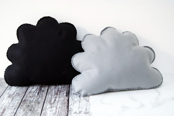 Black Cloud Cushion, Cloud Shape Cushion, Black Cushion, Plush