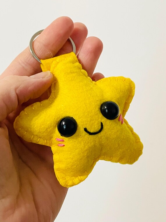 Plush Star Keyring: Handmade Felt Pocket Star, Congratulations