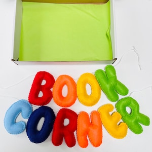 Felt Book Corner Banner: Reading Nook Decor