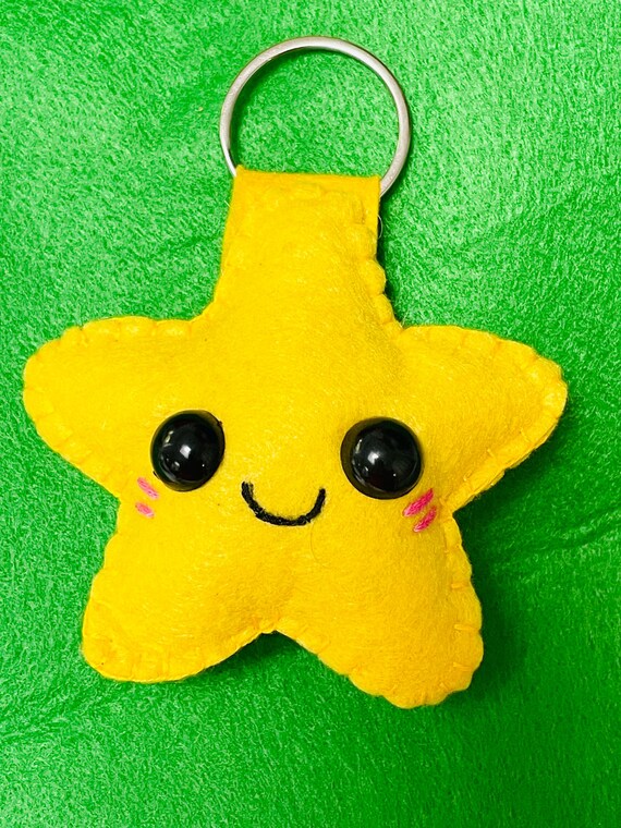 Plush Star Keyring: Handmade Felt Pocket Star, Congratulations