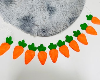 Felt Carrot Bunting, Easter Banner, Easter bunting, Easter Classroom Display, Spring Decor, Spring Banner, Felt banner, re-usable bunting