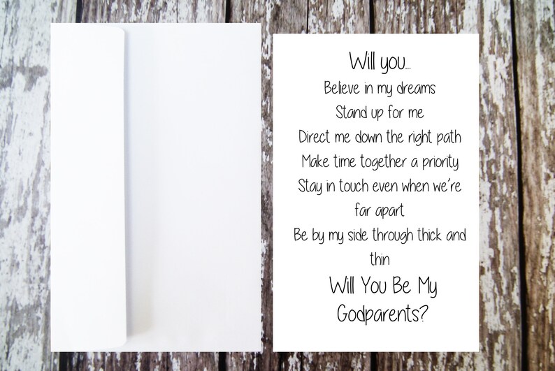 Printable Will you be my Godparents Card Instant Digital | Etsy