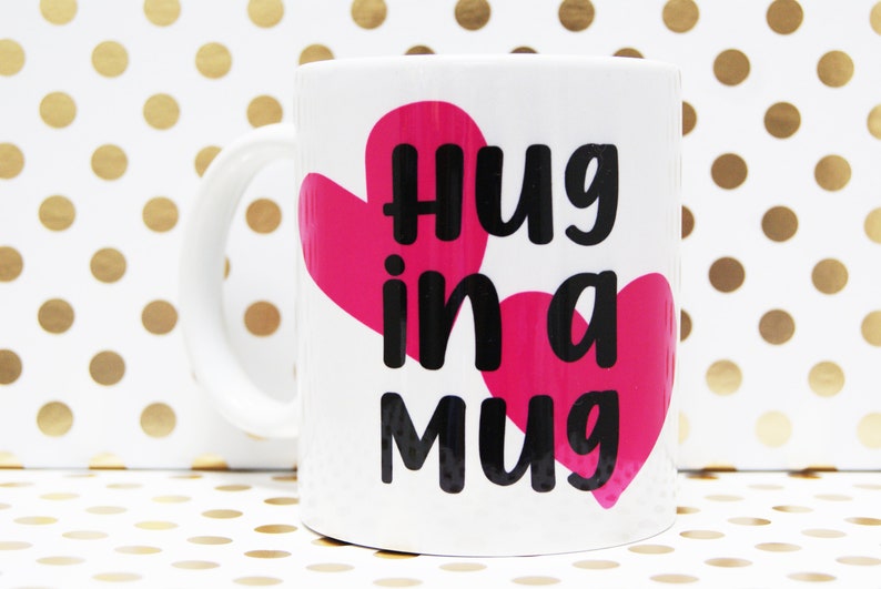 Hug in a Mug, Hug Cup, Hug Coffee Mug, Thoughtful Gift, Gift for Friend, Tough Time Gift, Mum Mug, Mum Gift, Cuddle Mug, Mothers Day Mug image 5