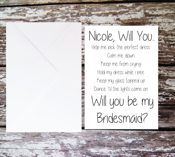 Bride Tribe, Will You Be My Bridesmaid? Witty Greeting Card Bride Tribe, Will You Be My Bridesmaid? Witty Greeting Card
