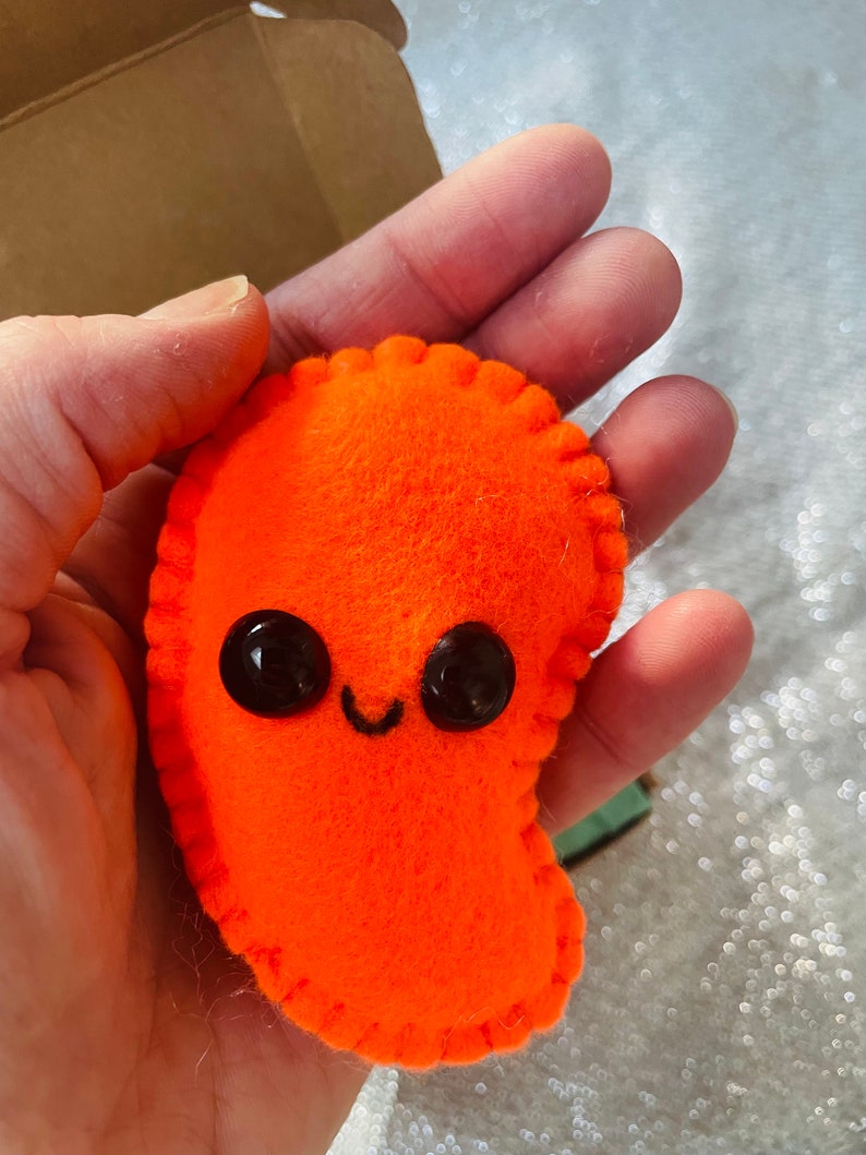 Mini plush Bean, Baked Bean gift, kawaii letterbox gift, personalised gift, Hug in a box, Cute little bean, Baked Bean in a box, Pocket hug immagine 6