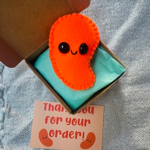 Mini plush Bean, Baked Bean gift, kawaii letterbox gift, personalised gift, Hug in a box, Cute little bean, Baked Bean in a box, Pocket hug image 8