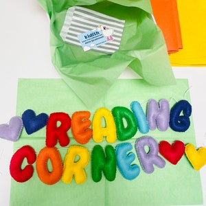 Rainbow Felt Reading Corner Banner: Classroom Decor