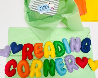 Rainbow Reading Corner Banner, Story Corner Sign, Reading Nook bunting, Classroom Display, Classroom Decor, Cosy Corner, Book Nook Banner