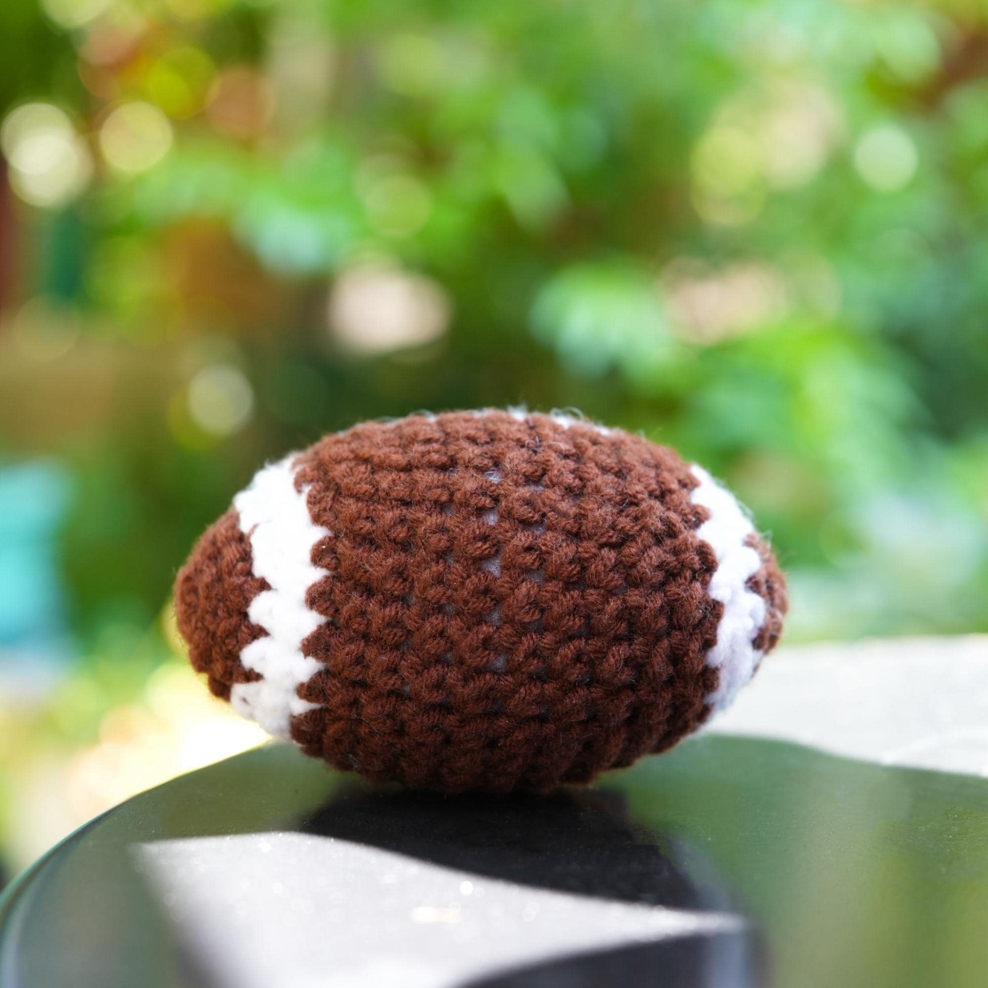 Hand Made Rugby Emotional Support Crochet Rugby, 100% Handmade Gift, Desk Decor ...