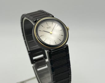 Vintage 1984 Womens Seiko 2C20-026B Quartz Brown Watch Very Rare