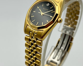 Vintage Ladies 2001 Bulova Gold Tone Presidential Watch