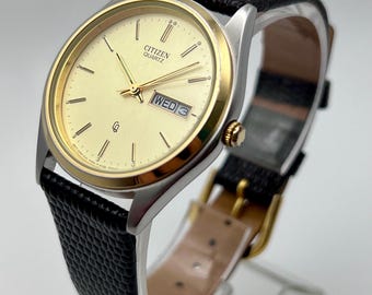 1989 Mens Citizen CQ 6100-847555 Two-Tone