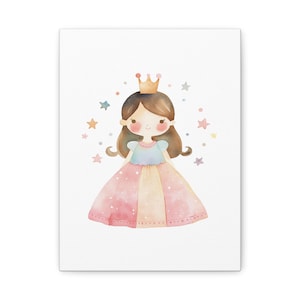 Princess Canvas Wall Art, Kids Room Decor, Nursery Art, Fairy Tale Decor, Gift for Little Girls, Princess Theme