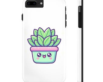Coque de portable succulente Kawaii : coque protectrice en Lexan, cadeau pour les amoureux des plantes
