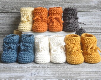 pumpkin baby booties