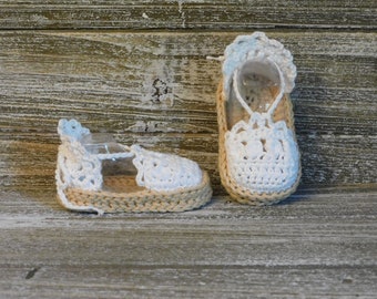 Baby Booties, Espadrilles Sandals for Baby Cotton Baby Booties 0- 6 Months and 6-12 Months
