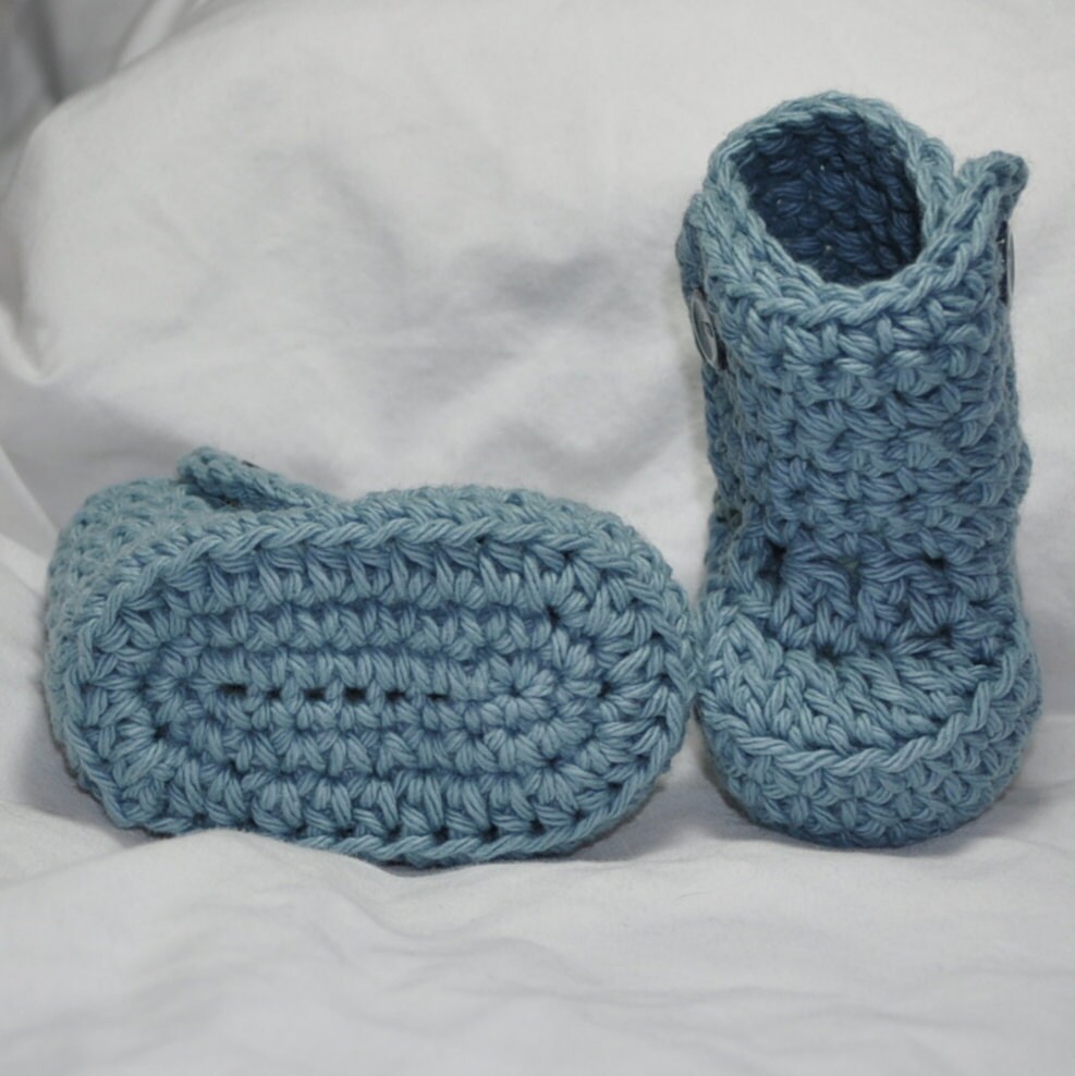 Baby Booties With Button Top in Size 0 to 6 Months Cotton - Etsy
