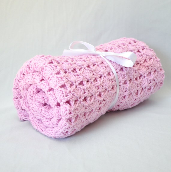 Cotton Baby Blanket with matching Hat Etsy