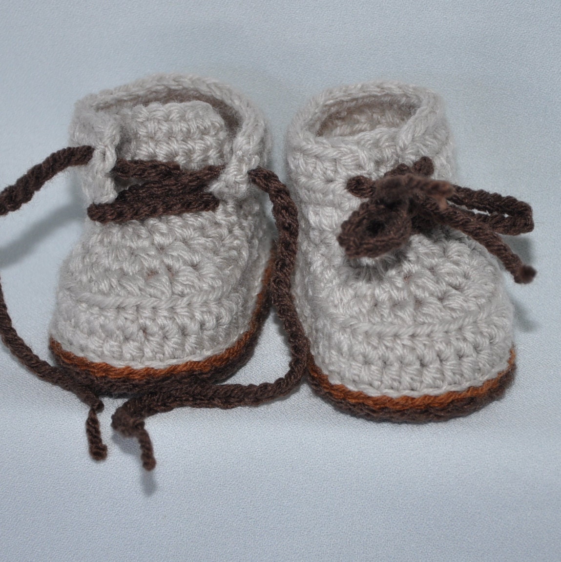 Crochet Baby Booties Baby Hiking Boots Tie Baby Booties Etsy