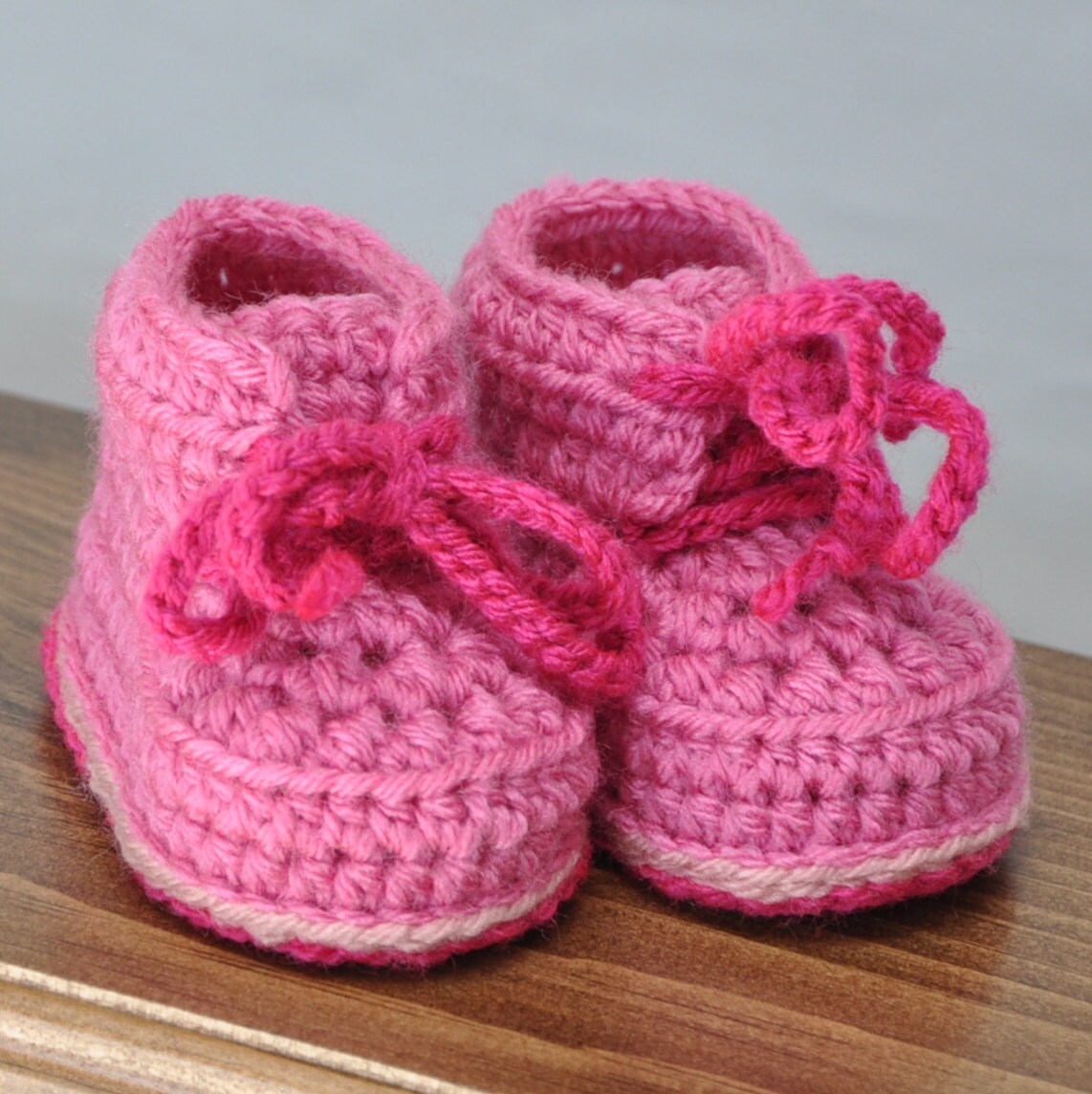 Crochet Baby Booties Baby Hiking Boots Tie Baby Booties Etsy