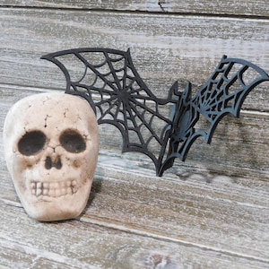 Halloween Bats, 3D Bats, Table Decor, Halloween Decor, Halloween Decoration, Gothic, Wooden Bats, Spider Web, Jack o Lantern, Skull, Mantle