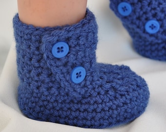 Booties with Button Top in size 6 to 12 Months