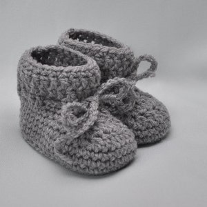 Baby Booties -Booties that Stay On in Gray