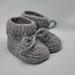 Baby Booties -Booties that Stay On in Gray 