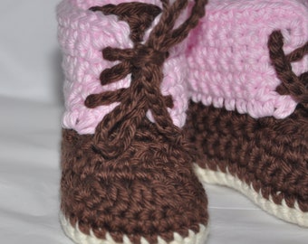 Baby Booties, Crochet Cotton Baby Boots, Winter Style Baby Boots