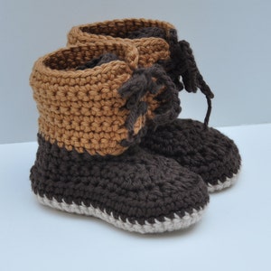 Baby Booties, Crochet Cotton Baby Boots, Winter Style Baby Boots image 4