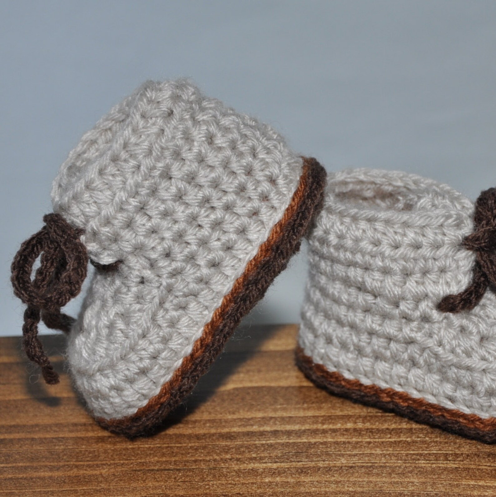 Crochet Baby Booties Baby Hiking Boots Tie Baby Booties Etsy